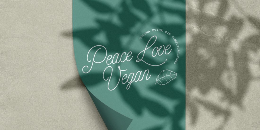 THE WILD ROCKS - logotipo Peace Love Vegan